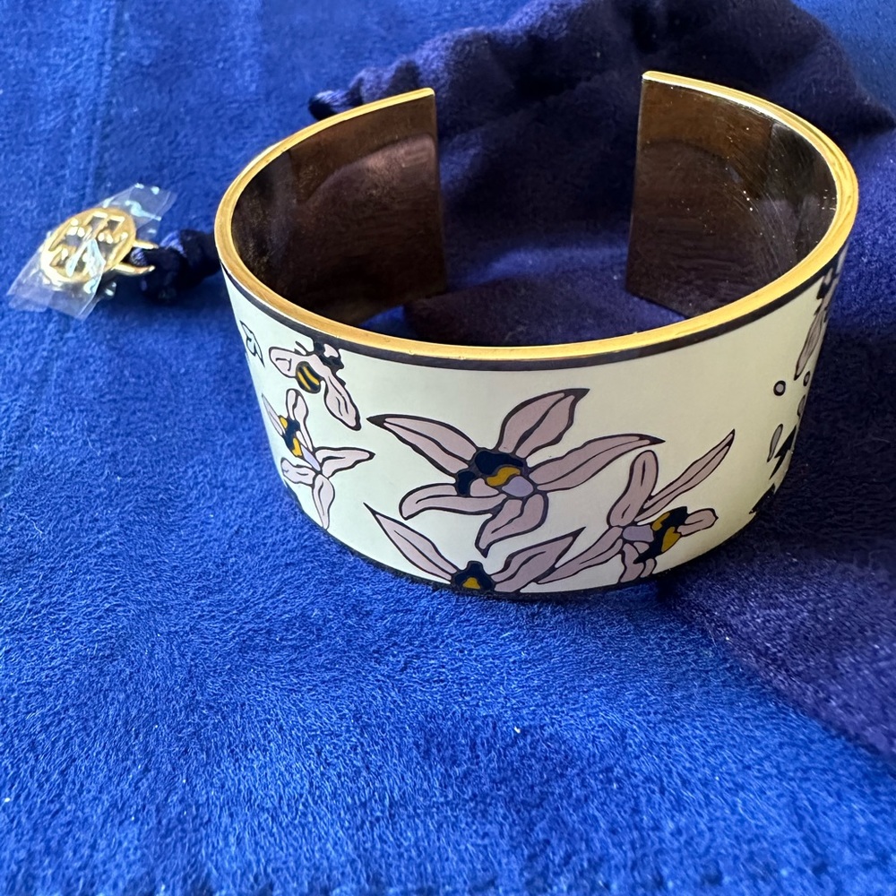 Rare Tori Burch orchid bangle
